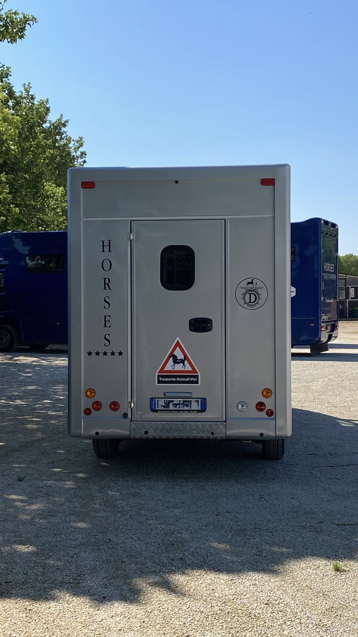 Retro van trasporto cavalli usato con cartello omologato animali vivi. Camioncino patente B in vendita da privato esente IVA,